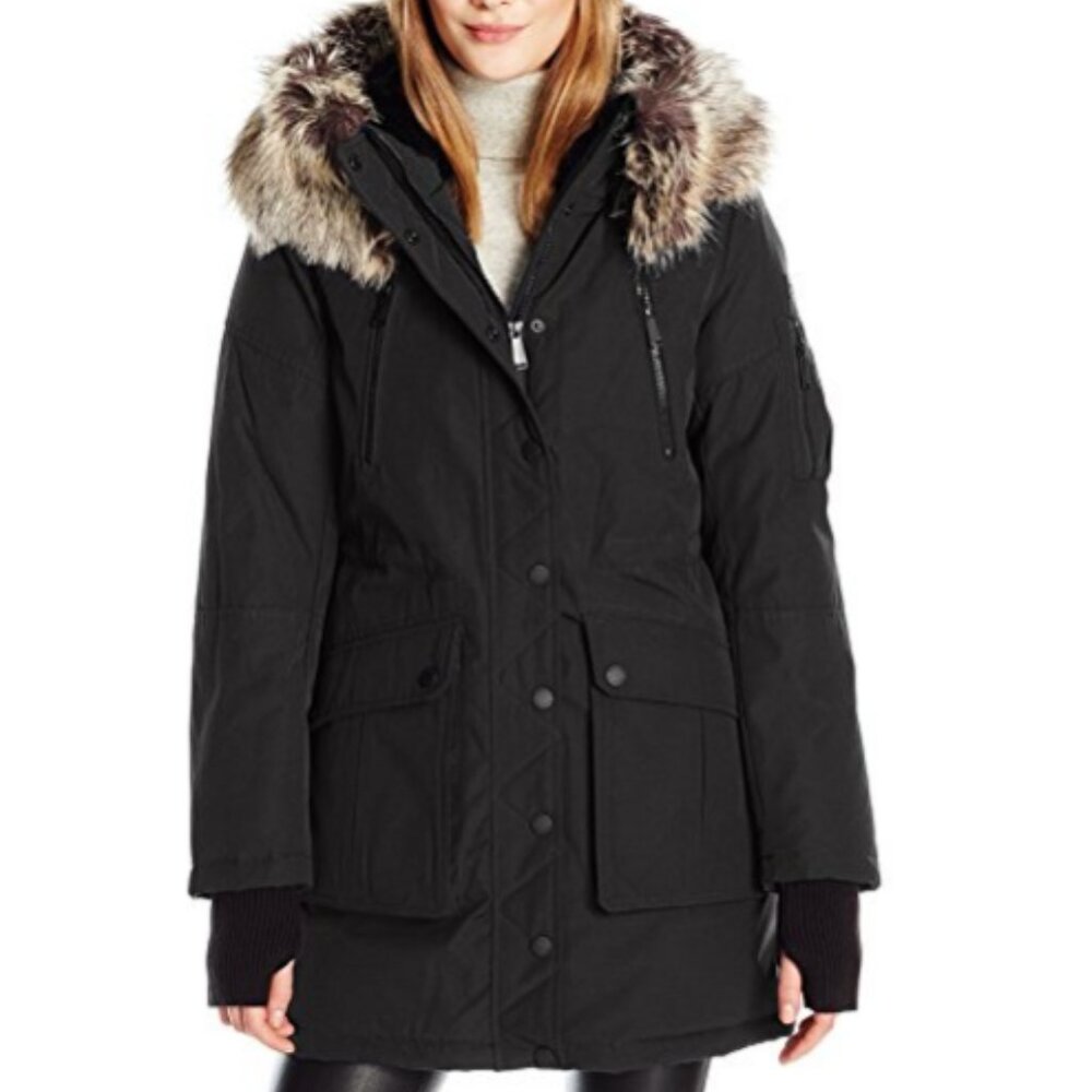 BCBGeneration Faux Fur Hooded Parka - Like New/EUC